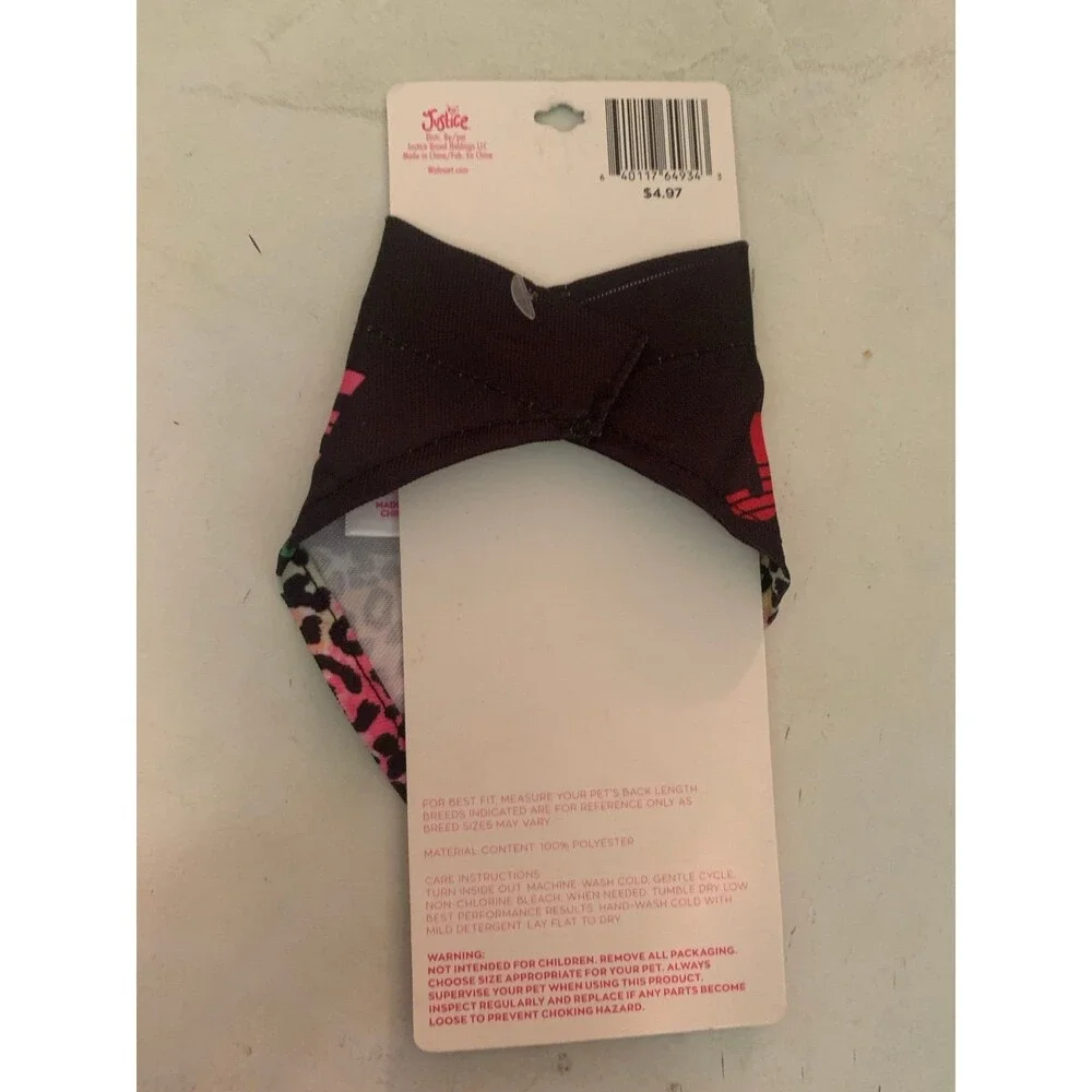 Justice Pet Bandana Size Xs/S New